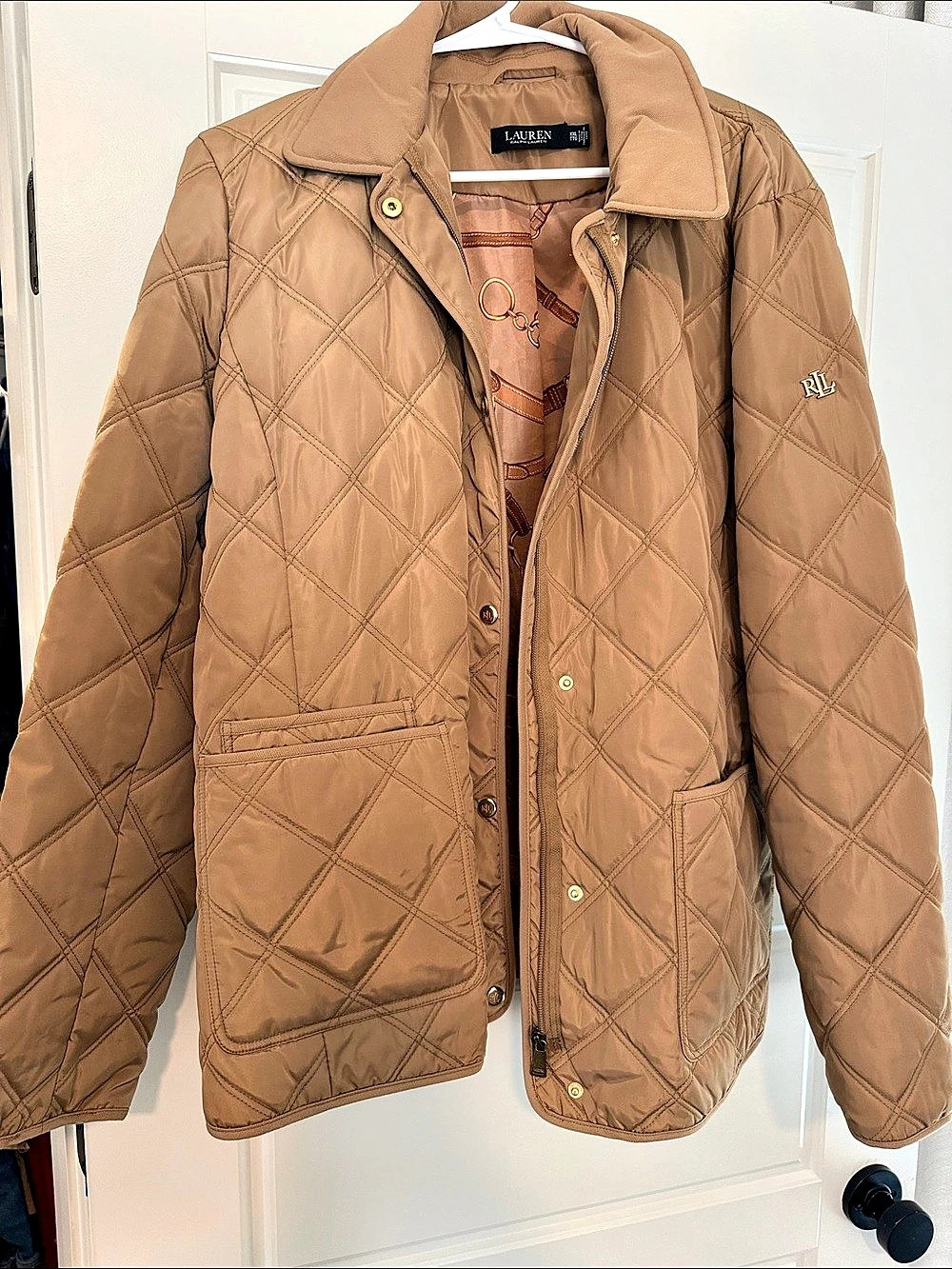 Lauren Ralph Lauren Diamond-Quilted Jacket Brown XXL